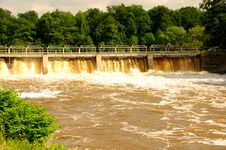 Dam On The River. Royalty Free Stock Photo Dam On The River. Royalty Free Stock Photo