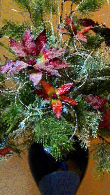 Abstract Christmas Poinsettia Arrangement In Vase Stock Images Abstract Christmas Poinsettia Arrangement In Vase Stock Images