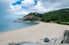Rock On The Beach At Khao Tao Stock Images