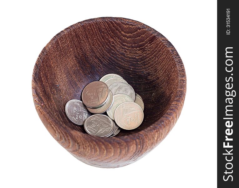 The Wooden Bowl With Money