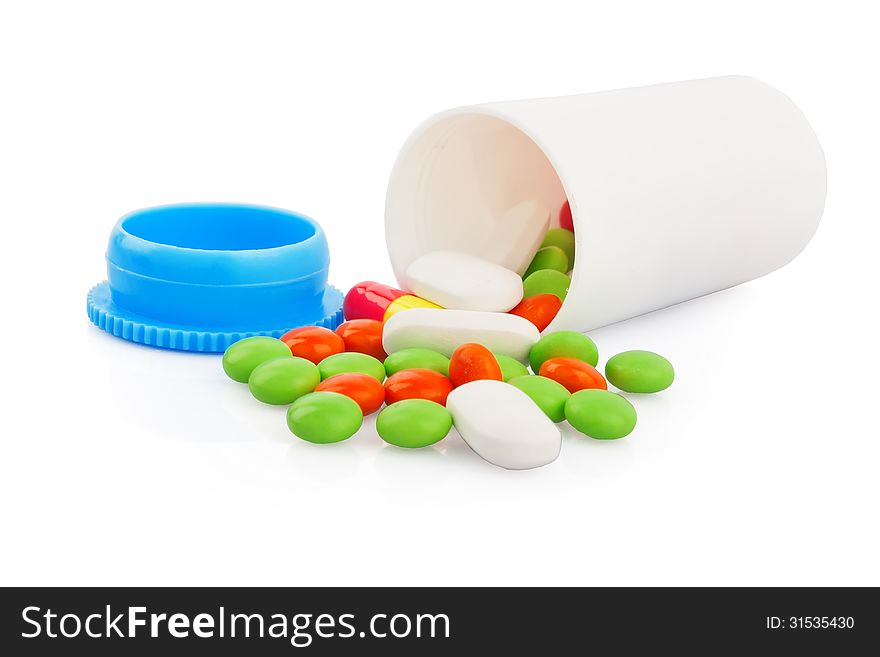 Pills In Plastic Jar