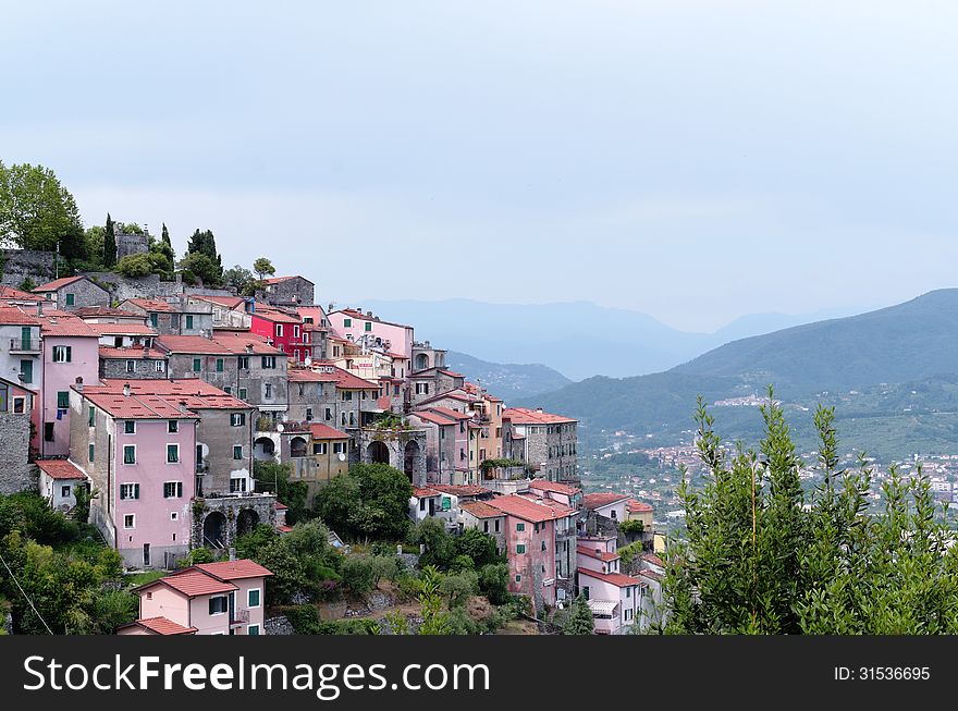 Vezzano medieval village near la spezia