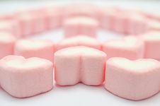 Pink Heart Marshmallow Royalty Free Stock Photo