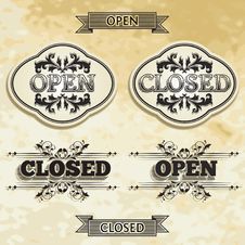Open And Closed Stock Photo