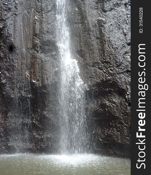 scenic waterfall in Kudus, central Java, Indonesia