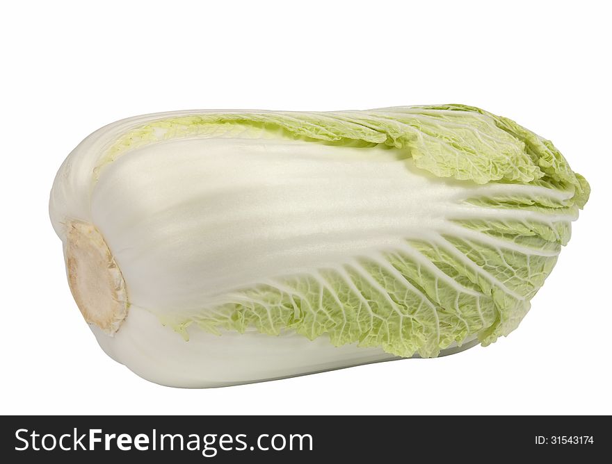 Chinese cabbage isolated on a white background.