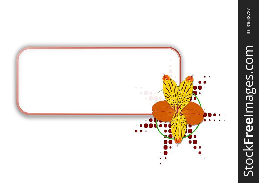 Digital banner with yellow flower.