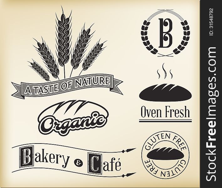 Vector set for Bakery product