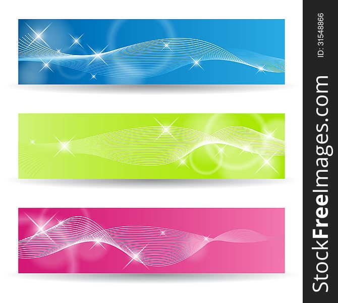Vector Set of colorful Abstract Banners