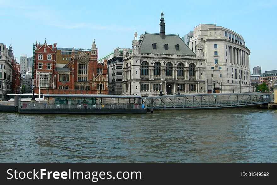 Classic architecture along the river Thames in London, UK. Classic architecture along the river Thames in London, UK