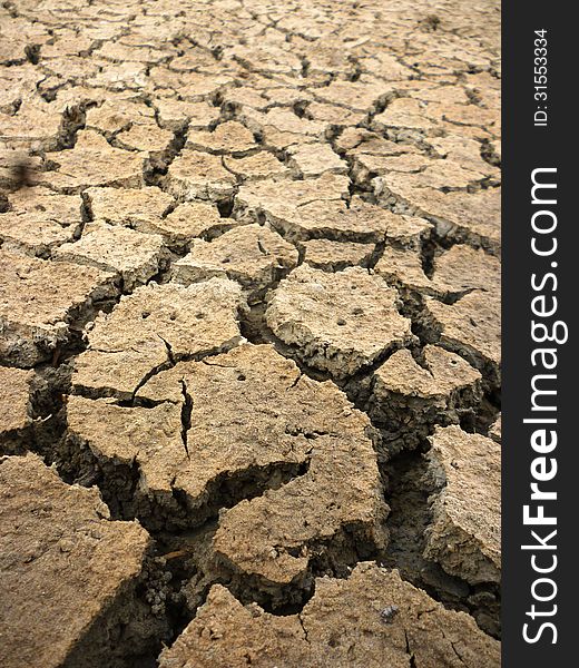Cracked Ground for Background with Natural Drought Theme juwana indonesia