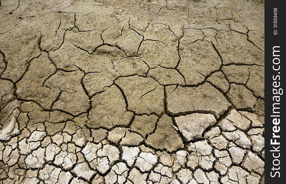 Cracked Ground for Background with Natural Drought Theme juwana indonesia