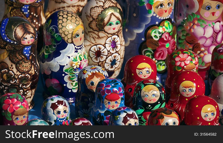Babushka Dolls sold in the street of odessa