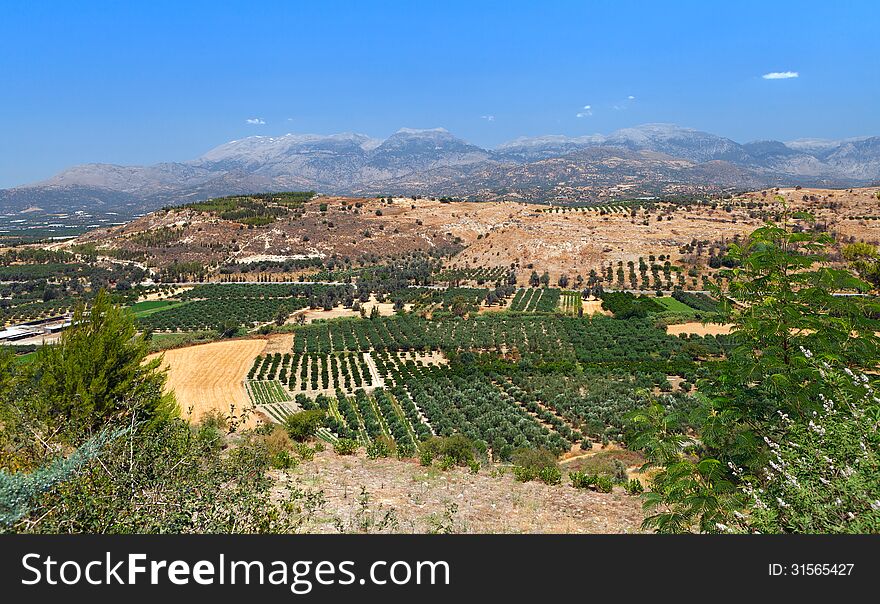 Amazing Landscape Of Crete Island.