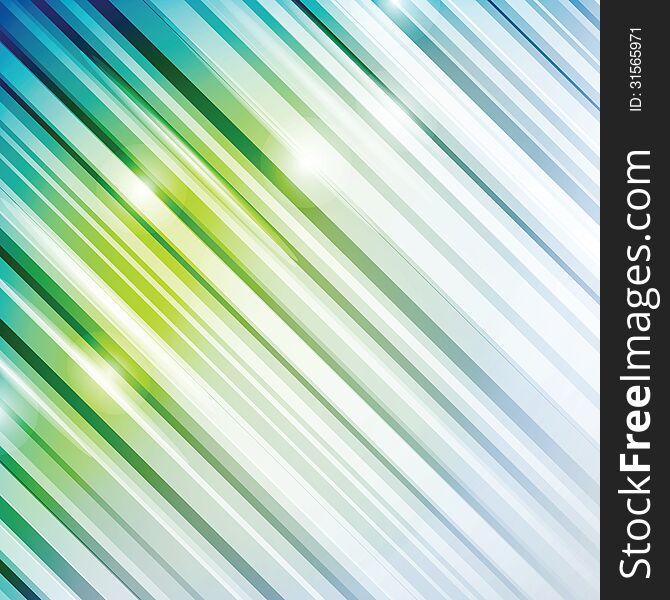 Lines abstract vector background in blue and green