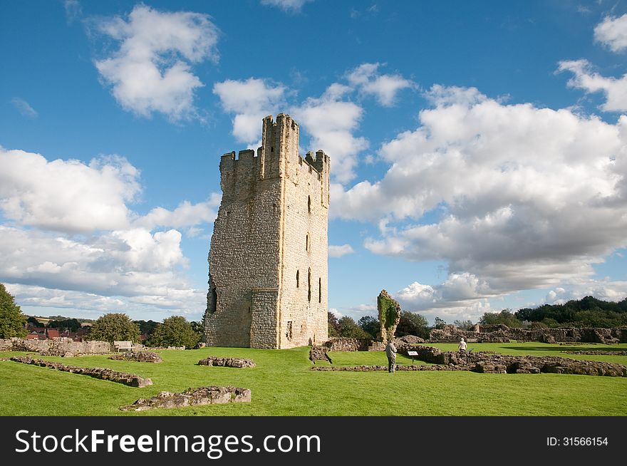 Helmsley castle in Yorkshire in england. Helmsley castle in Yorkshire in england