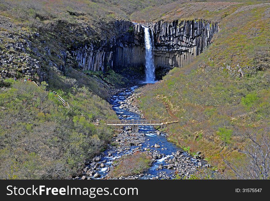 Svartifoll Waterfall In Iceland