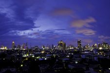 Aerial View Of Bangkok City Skyline At Night. Thailand. Stock Photography Aerial View Of Bangkok City Skyline At Night. Thailand. Stock Photography