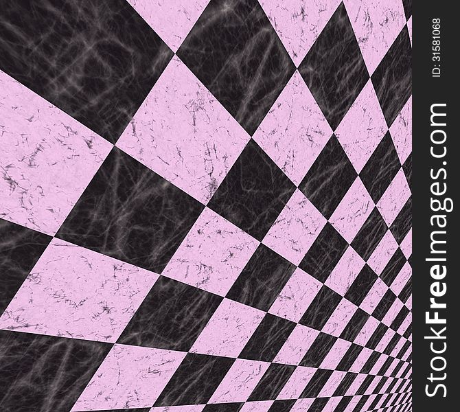 Abstract checkered background of lilac color with perspective effect. Abstract checkered background of lilac color with perspective effect.