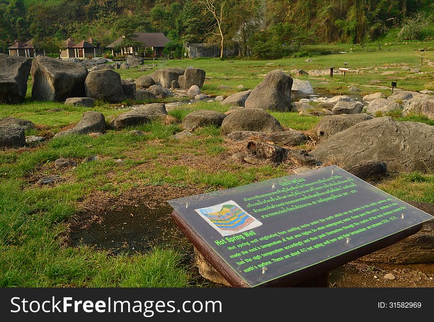 Garden view of Fang hot spring,Thailand