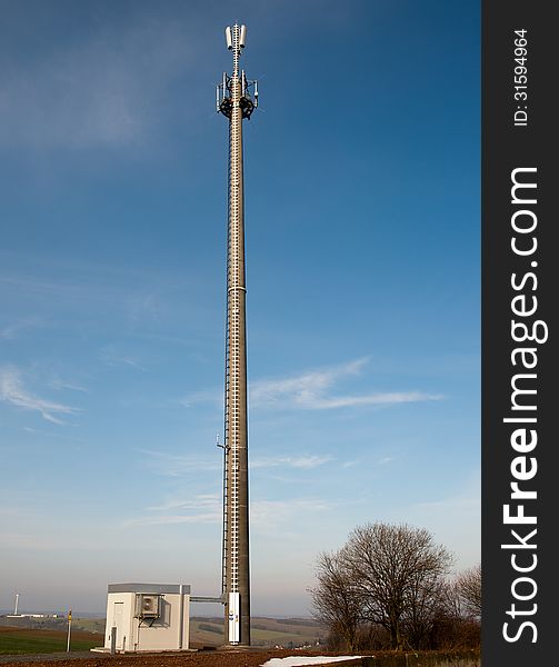 New mobile phone mast on the mountain