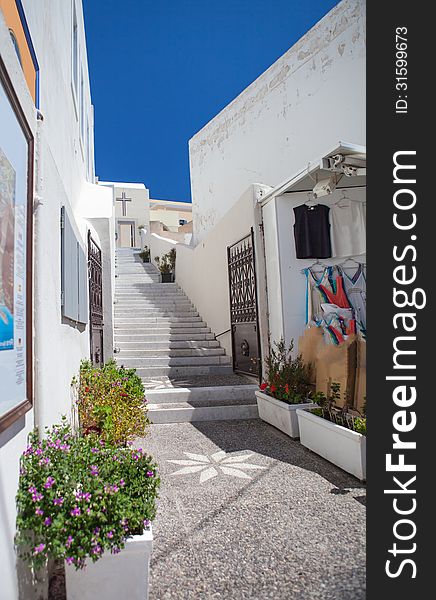 Well-maintained Streets Of Santorini
