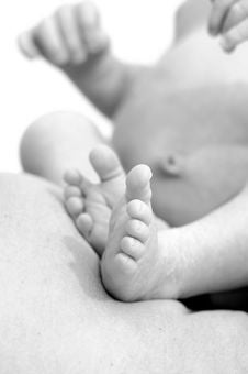 Hands & Feet Of A Newborn Baby Stock Images Hands & Feet Of A Newborn Baby Stock Images