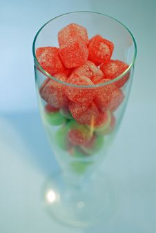 Glass Of Boiled Sweets Royalty Free Stock Images