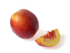 Nectarine And Pieces Royalty Free Stock Photography Nectarine And Pieces Royalty Free Stock Photography