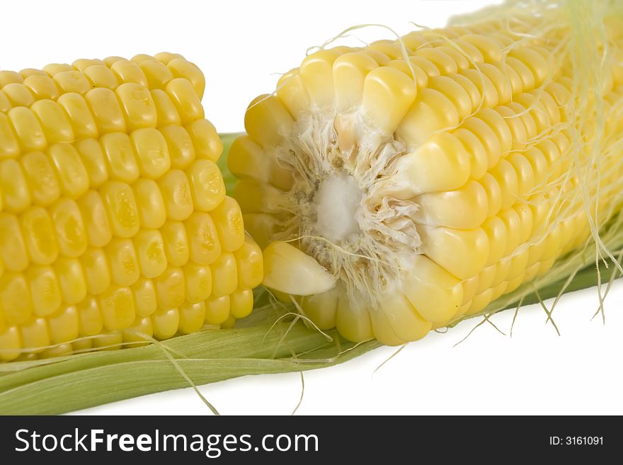 Corn isolated on white background.