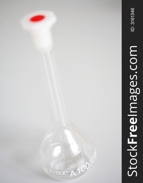 Science experiment jug on white background