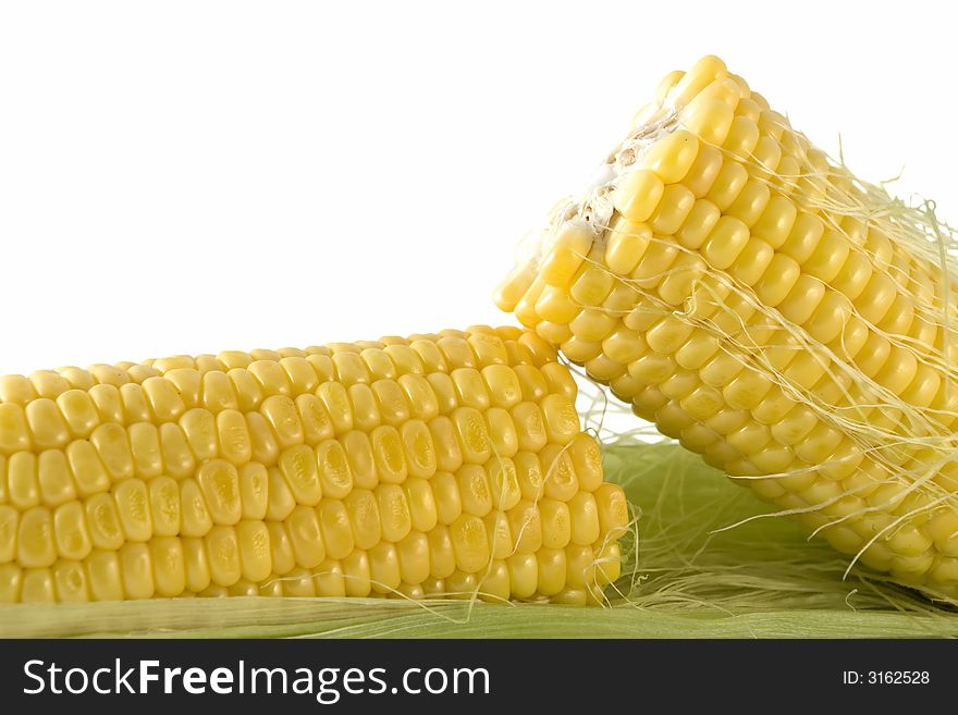 Corn isolated on white background.