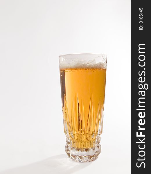 Glass of beer from froth. Glass of beer from froth.