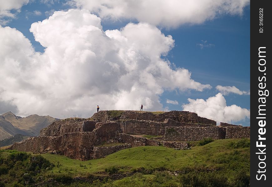 Puca Pucara, Ancient Inca fortress, Cuzco, Peru