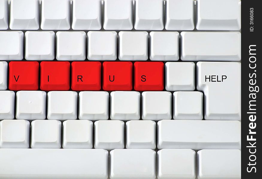 Keyboard - Red Key Virus, Clos