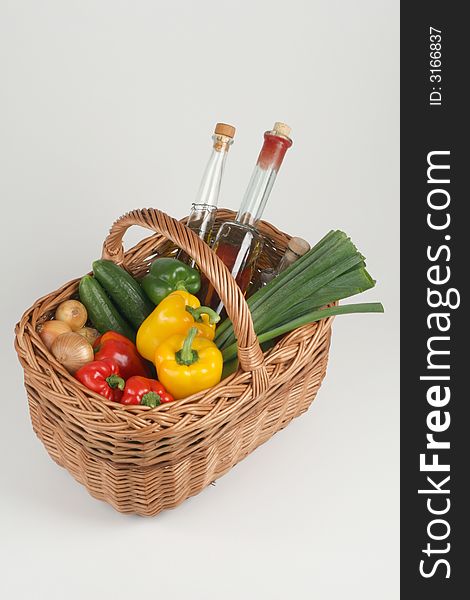 Basket with vegetables