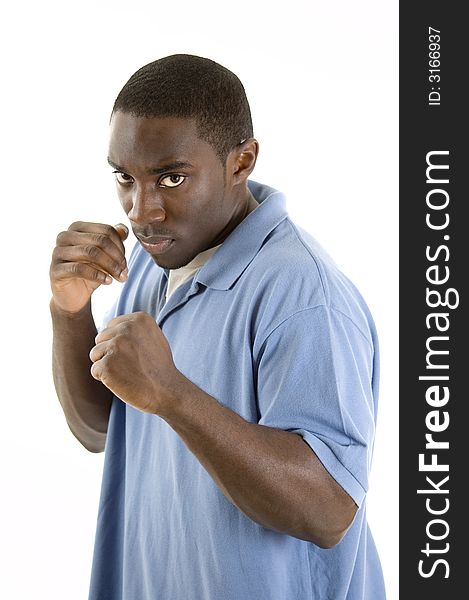 This is an image of a student in a fighter stance. This is an image of a student in a fighter stance.