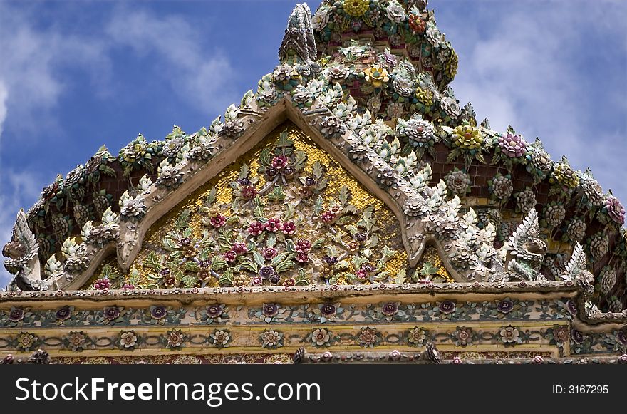 Bueatefull flowers from building in bangkok palace. Bueatefull flowers from building in bangkok palace