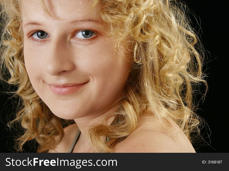 Girl. Portrait image of young girl smiling