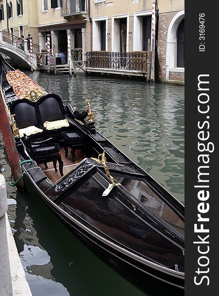 The Venetian national boat (gondola). The Venetian national boat (gondola)