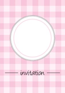 Retro Pink Vector Card Or Invitation With Checkere Stock Photo Retro Pink Vector Card Or Invitation With Checkere Stock Photo