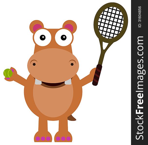Tennis hippopotamus