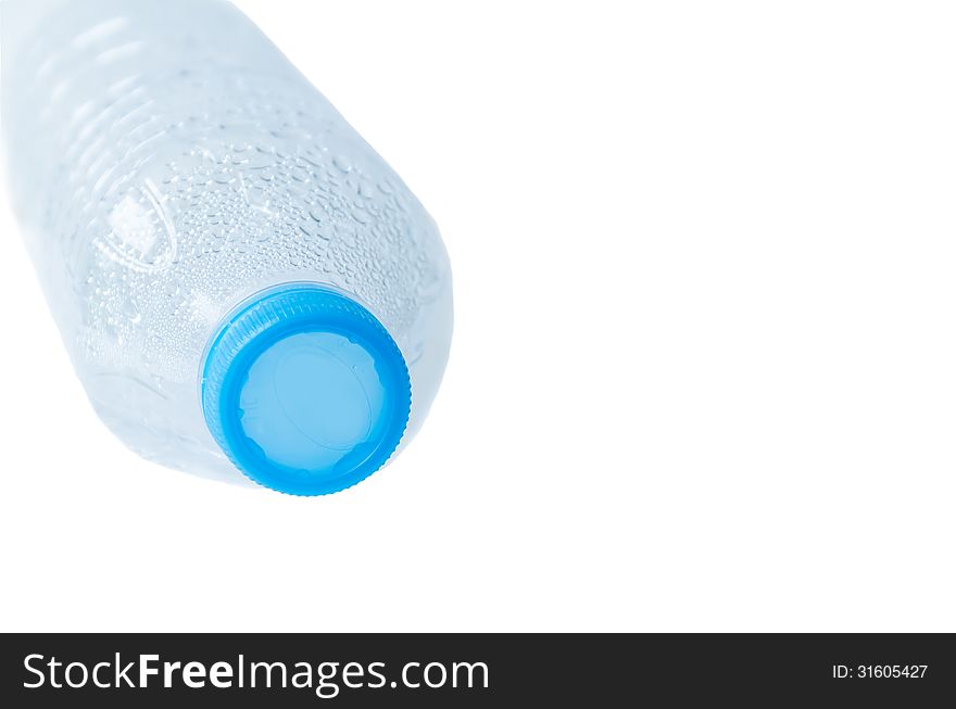 Plastic bottle of water isolated on the white