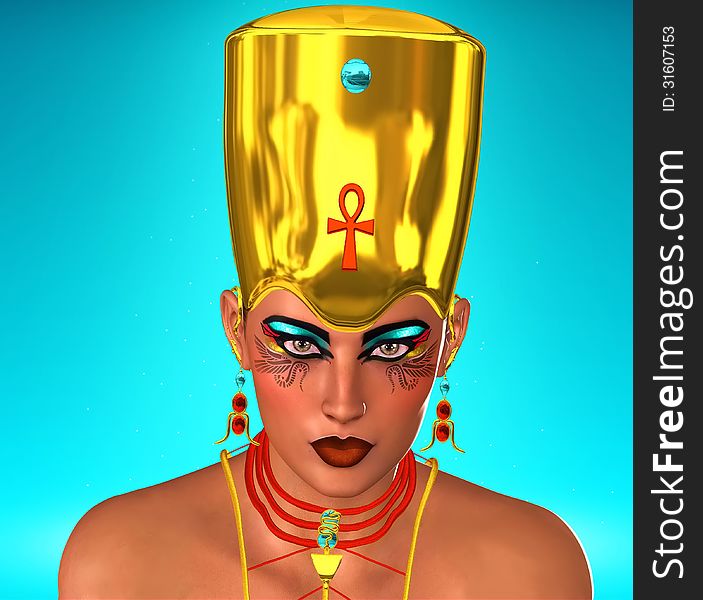 This portrait is an homage to Egyptian queens who used their beauty to rule over all. This portrait is an homage to Egyptian queens who used their beauty to rule over all.