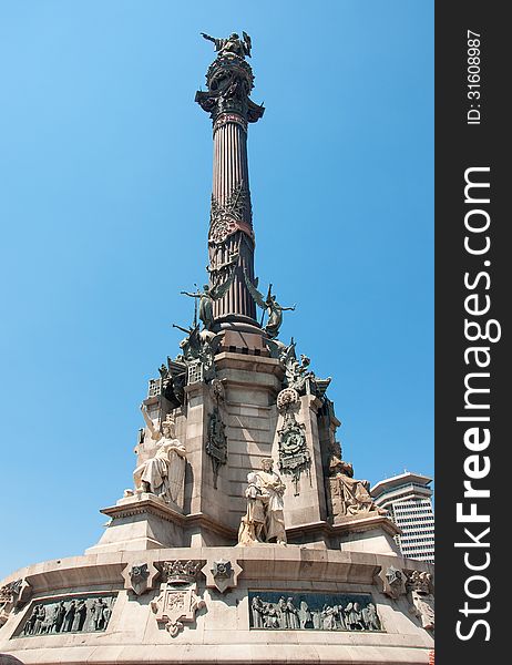 Columbus Monument on July 29,2012 in Barcelona. Spain. Columbus Monument on July 29,2012 in Barcelona. Spain.
