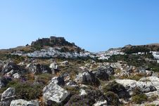 Lindos Castle And Village Royalty Free Stock Photography Lindos Castle And Village Royalty Free Stock Photography
