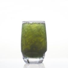 Asiatic Herbal Drink In Glass On White Background Stock Photography Asiatic Herbal Drink In Glass On White Background Stock Photography