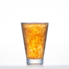 Lemon Tea Cold Drinks With Ice In Glass Stock Images