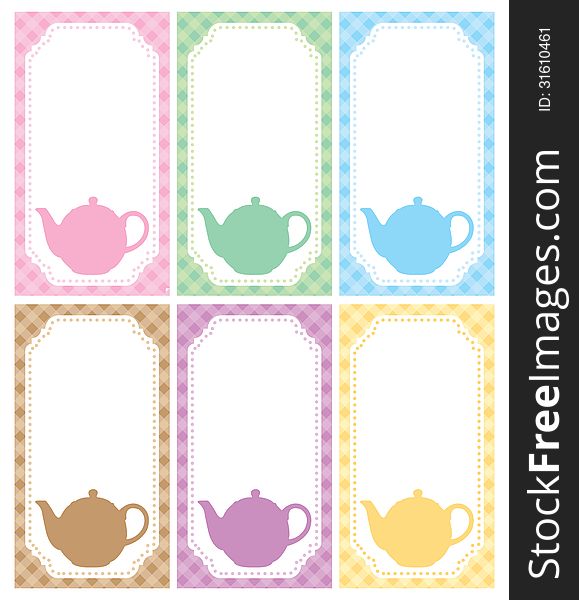 Tea label theme on white background for your text