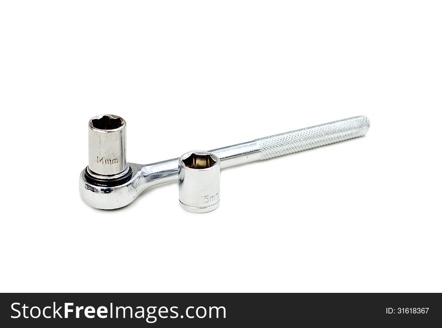 Socket wrench isolated on a white background